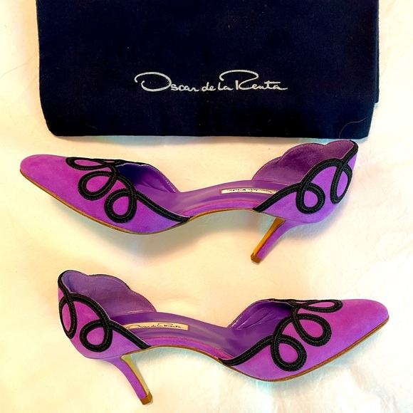 Oscar de la Renta ‘Brendita’ Suede Heels Size 5 main image 1